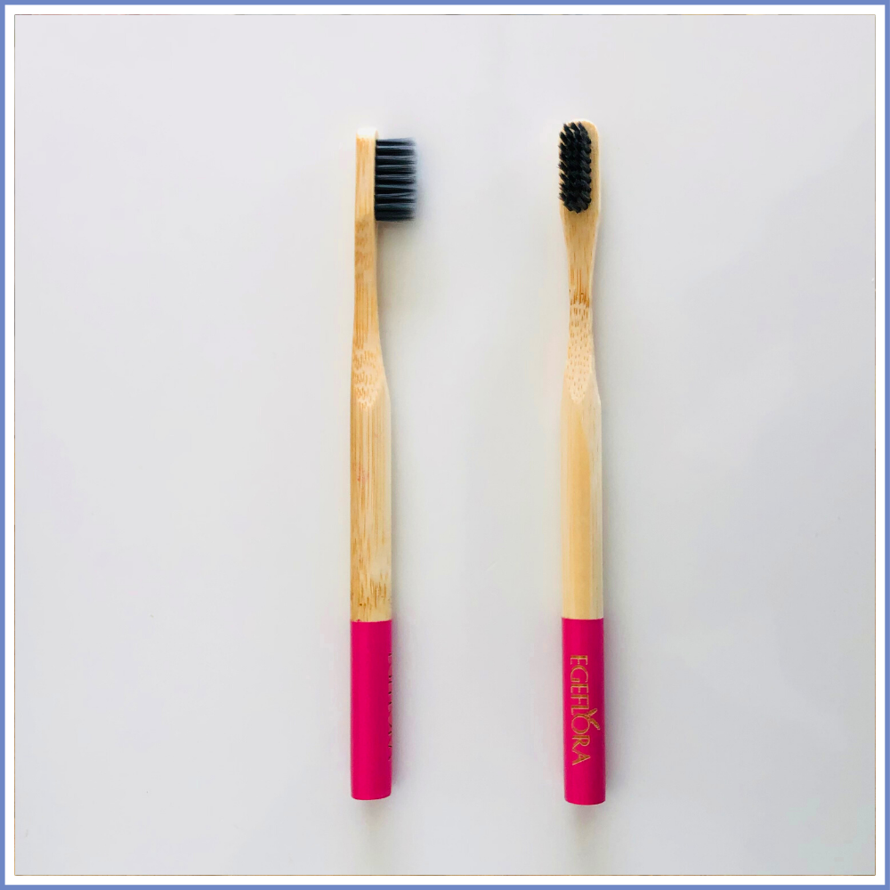 Bambu Diş Fırçası Bambu Diş Fırçası Kırmızı Büyük Boy