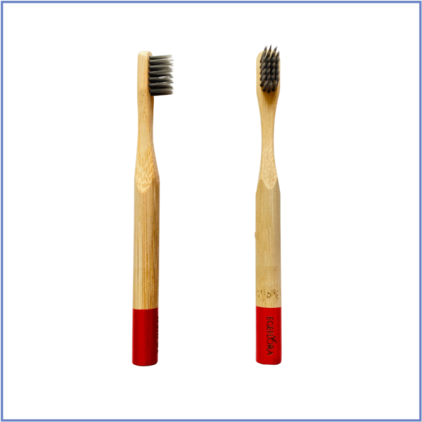 Bambu Diş Fırçası Bambu Diş Fırçası Kırmızı Çocuk Boy