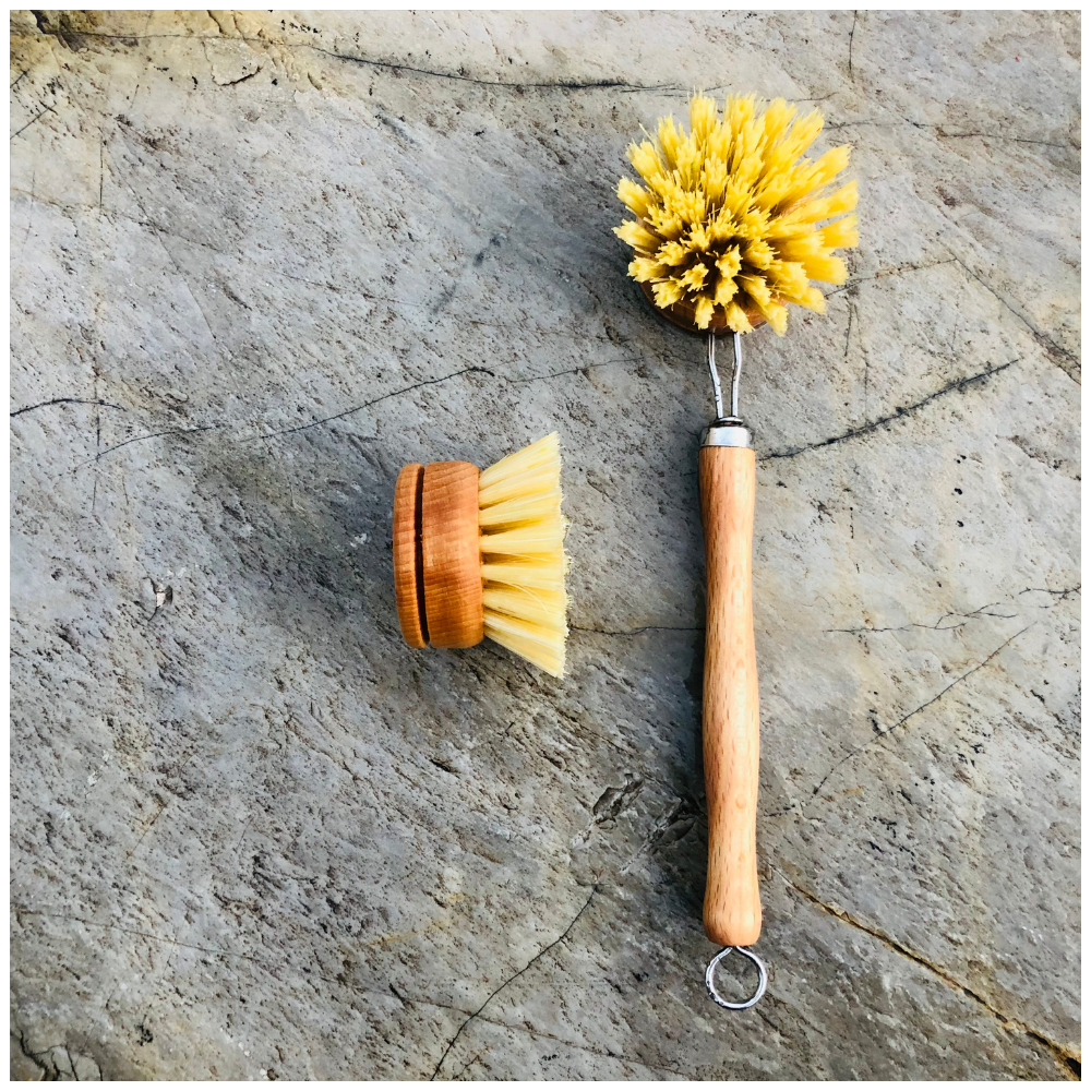 Ahşap Bulaşık Fırçası + 1 Adet Yedek Başlık